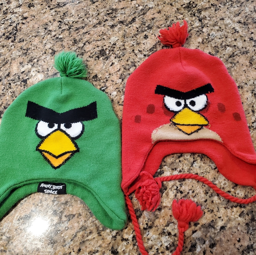 Angry Birds Red & Green Winter Hats